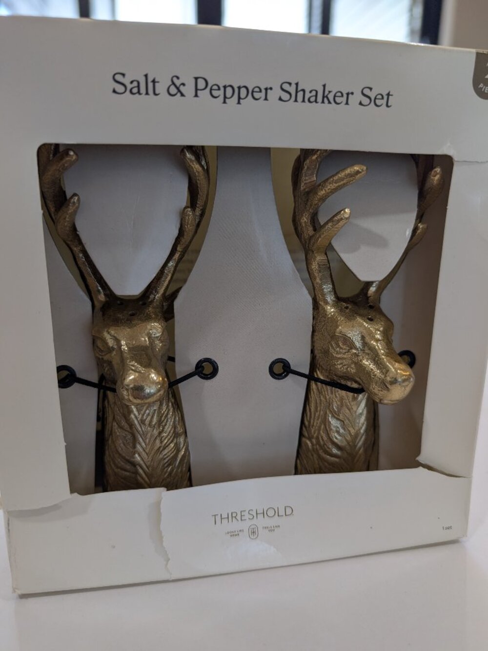 Threshold Salt & Pepper Shaker Deer Set - Gold-toned